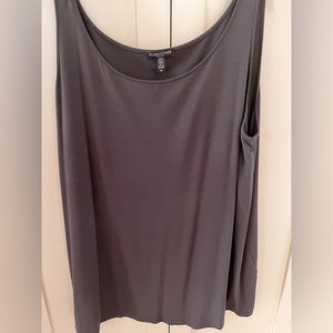 EF Viscose/Spandex sleeveless top 1X Granite Gray